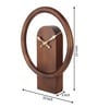 Dual Essence Brown Wood Table Clock