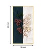 Dual Floral Marble Glass Finish Vertical Wall Art