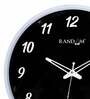 Dual Frame Flames Plastic Wall Clock In White & Black