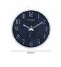 Dual Frame Floral Plastic Wall Clock In White & Black