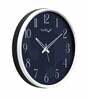 Dual Frame Floral Plastic Wall Clock In White & Black