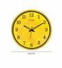 Dual Frame Glitter Plastic Wall Clock In Yellow & Black