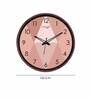 Dual Frame Lattice Texture Plastic Wall Clock In Brown & Cream