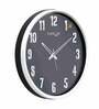 White Plastic Dual Frame Modern Wall Clock