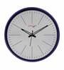 Dual Frame Seamless Texture Plastic Wall Clock In Blue & White