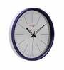 Dual Frame Seamless Texture Plastic Wall Clock In Blue & White