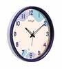 Dual Frame Shells Plastic Wall Clock In Blue & White
