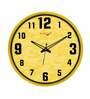 Dual Frame Square Box Plastic Wall Clock In Yellow & Black
