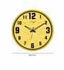 Dual Frame Square Box Plastic Wall Clock In Yellow & Black