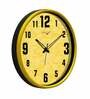 Dual Frame Square Box Plastic Wall Clock In Yellow & Black