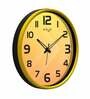 Dual Frame Tribal Arrow Plastic Wall Clock In Yellow & Black