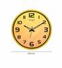 Dual Frame Tribal Arrow Plastic Wall Clock In Yellow & Black