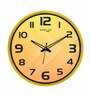Dual Frame Tribal Arrow Plastic Wall Clock In Yellow & Black