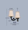 Dual Gold Antique Decorative Wall Lamp with Beige Jute Shades for Hotel