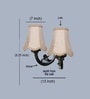 Dual Gold Antique Wall Lamp with Beige Jute Shades for Living & Dining Room
