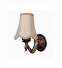 Dual Gold Antique Wall Light with Beige Jute Shades & Hall