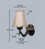 Dual Gold Antique Wall Light with Beige Jute Shades & Hall
