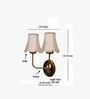 Dual Gold Metal Wall Sconce with Beige Jute Shade for Modern Home Interiors