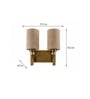 Dual Gold Wall Lamp with Beige Jute shade