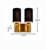 Dual Gold Wall Lamp with Black cotton shade