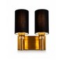 Dual Gold Wall Lamp with Black cotton shade