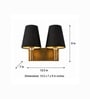 Dual Gold Wall Lamp with Black cotton shade