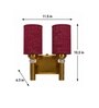 Dual Gold Wall Lamp with Blue Jute shade