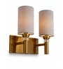 Dual Gold Wall Lamp with Grey  cotton shade