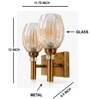 Dual Gold Wall Lamp with Lavender Glass