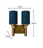 Dual Gold Wall Lamp with Maroon Jute shade
