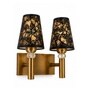 Dual Gold Wall Lamp with Metal Etched Shade
