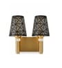 Dual Gold Wall Lamp with Metal Etched Shade