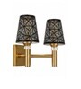 Dual Gold Wall Lamp with Metal Etched Shade