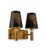 Dual Gold Wall Lamp with Metal Etched Shade
