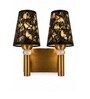 Dual Gold Wall Lamp with Metal Etched Shade
