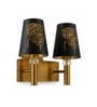 Dual Gold Wall Lamp with Metal Etched Shade