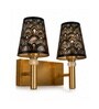 Dual Gold Wall Lamp with Metal Etched Shade