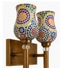 Dual Gold Wall Lamp with Mosaic Glass