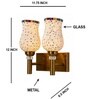 Dual Gold Wall Lamp with Mosaic Glass