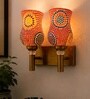 Dual Gold Wall Lamp with Mosaic Glass