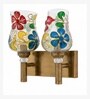 Dual Gold Wall Lamp with Mosaic Glass