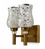 Dual Gold Wall Lamp with Mosaic Glass