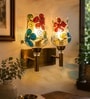 Dual Gold Wall Lamp with Mosaic Glass