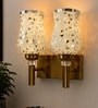 Dual Gold Wall Lamp with Mosaic Glass