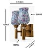 Dual Gold Wall Lamp with Mosaic Glass