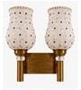 Dual Gold Wall Lamp with Mosaic Glass