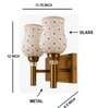 Dual Gold Wall Lamp with Mosaic Glass