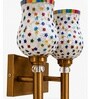 Dual Gold Wall Lamp with Mosaic Glass