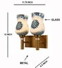 Dual Gold Wall Lamp with Mosaic Glass