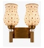 Dual Gold Wall Lamp with Mosaic Glass